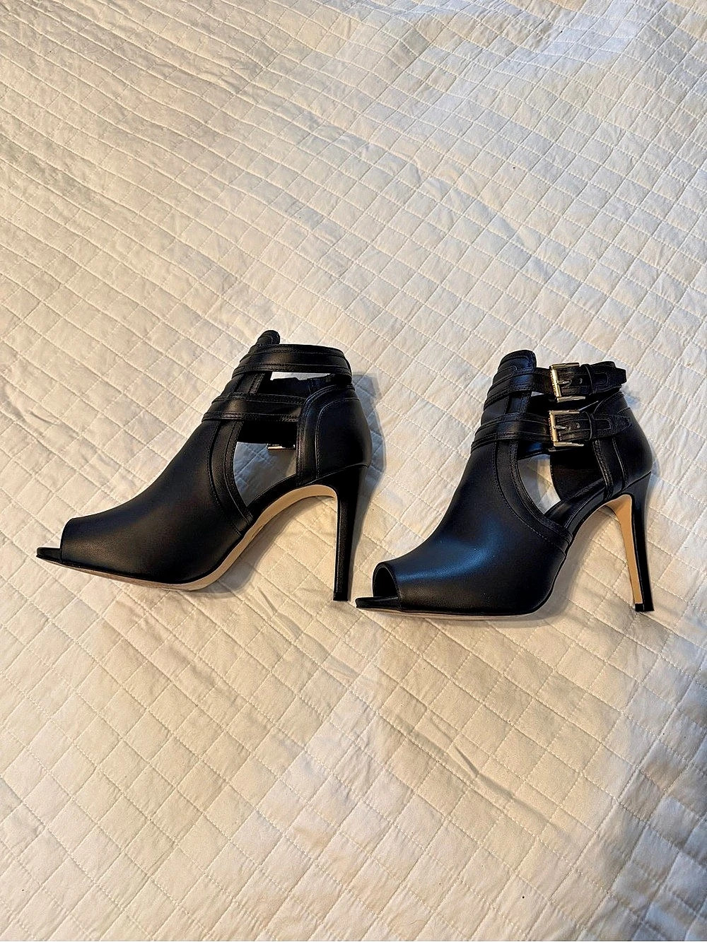 Michael Kors Black Leather Heels US 9.5